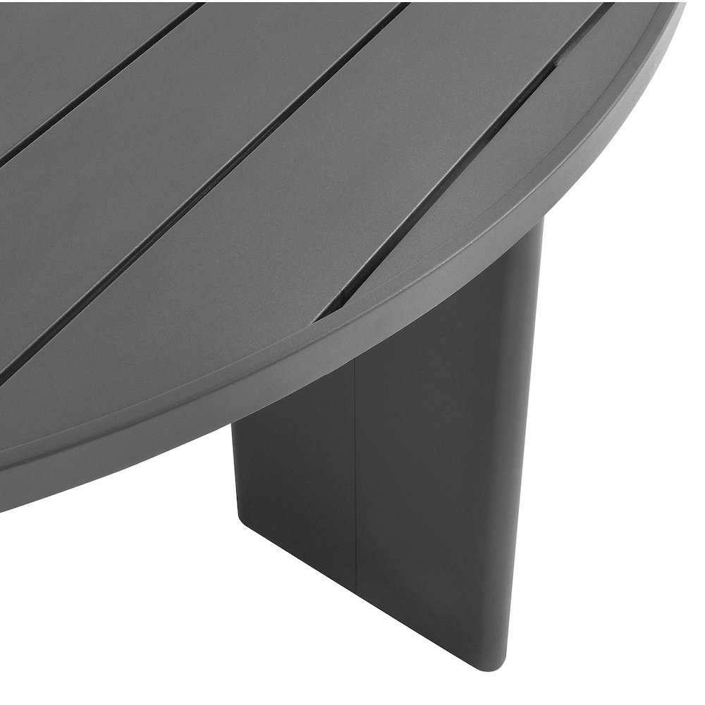 Tahoe Round Outdoor Patio Aluminum Dining Table. Picture 6