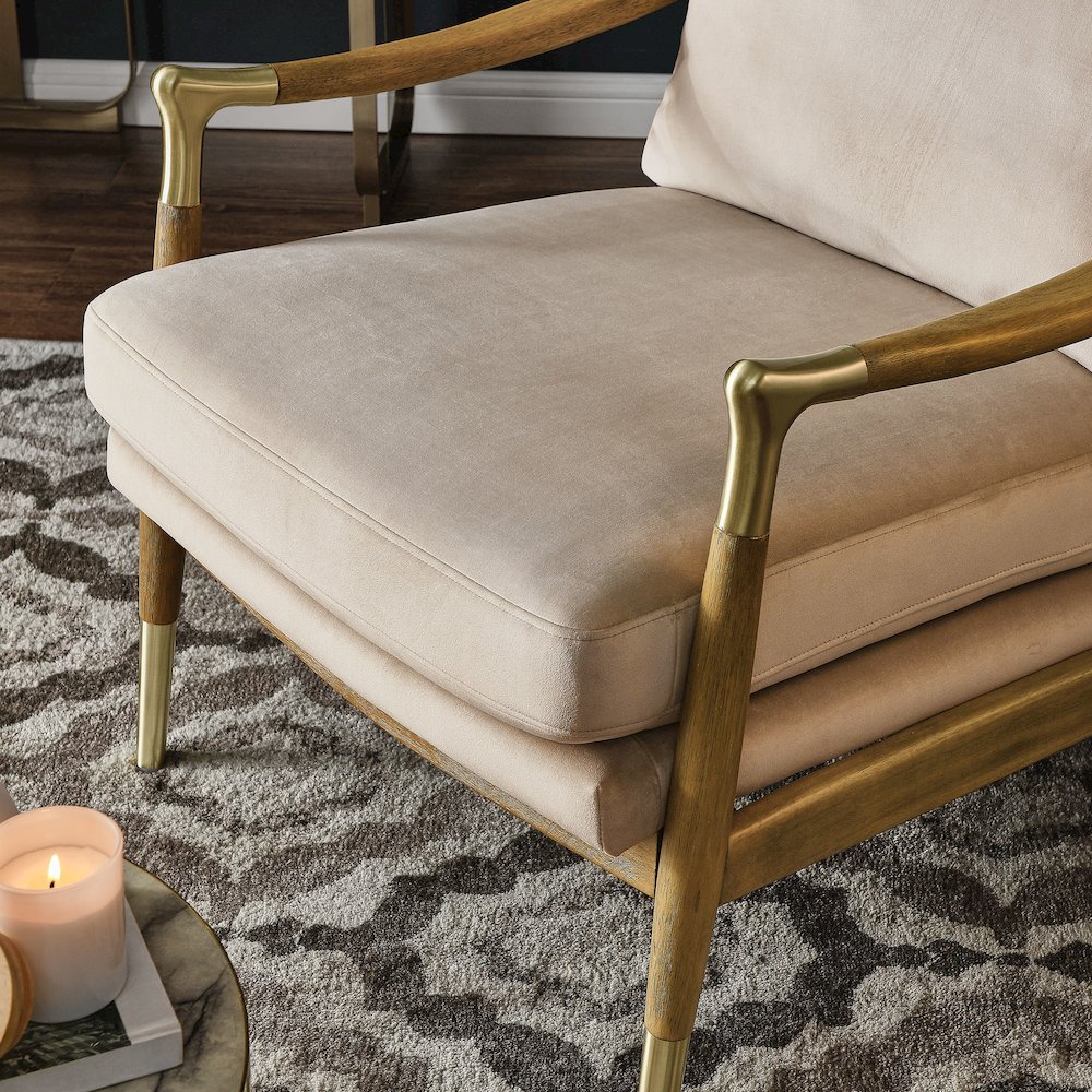 Langford Performance Velvet Accent Armchair. Picture 9