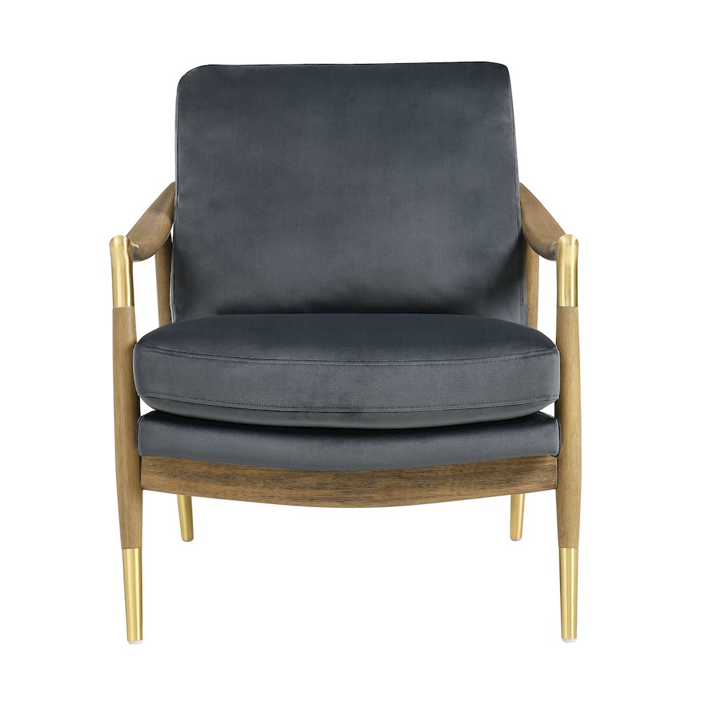 Langford Performance Velvet Accent Armchair. Picture 6