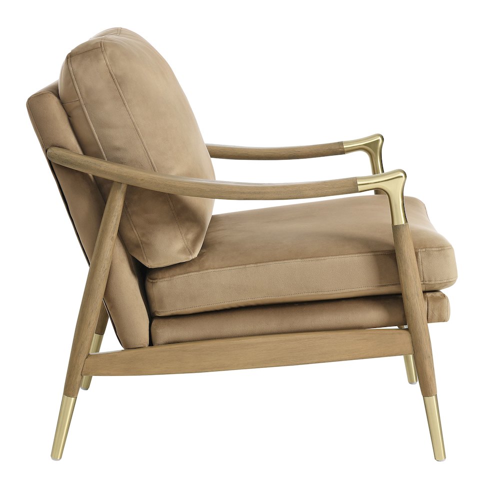 Langford Performance Velvet Accent Armchair. Picture 4
