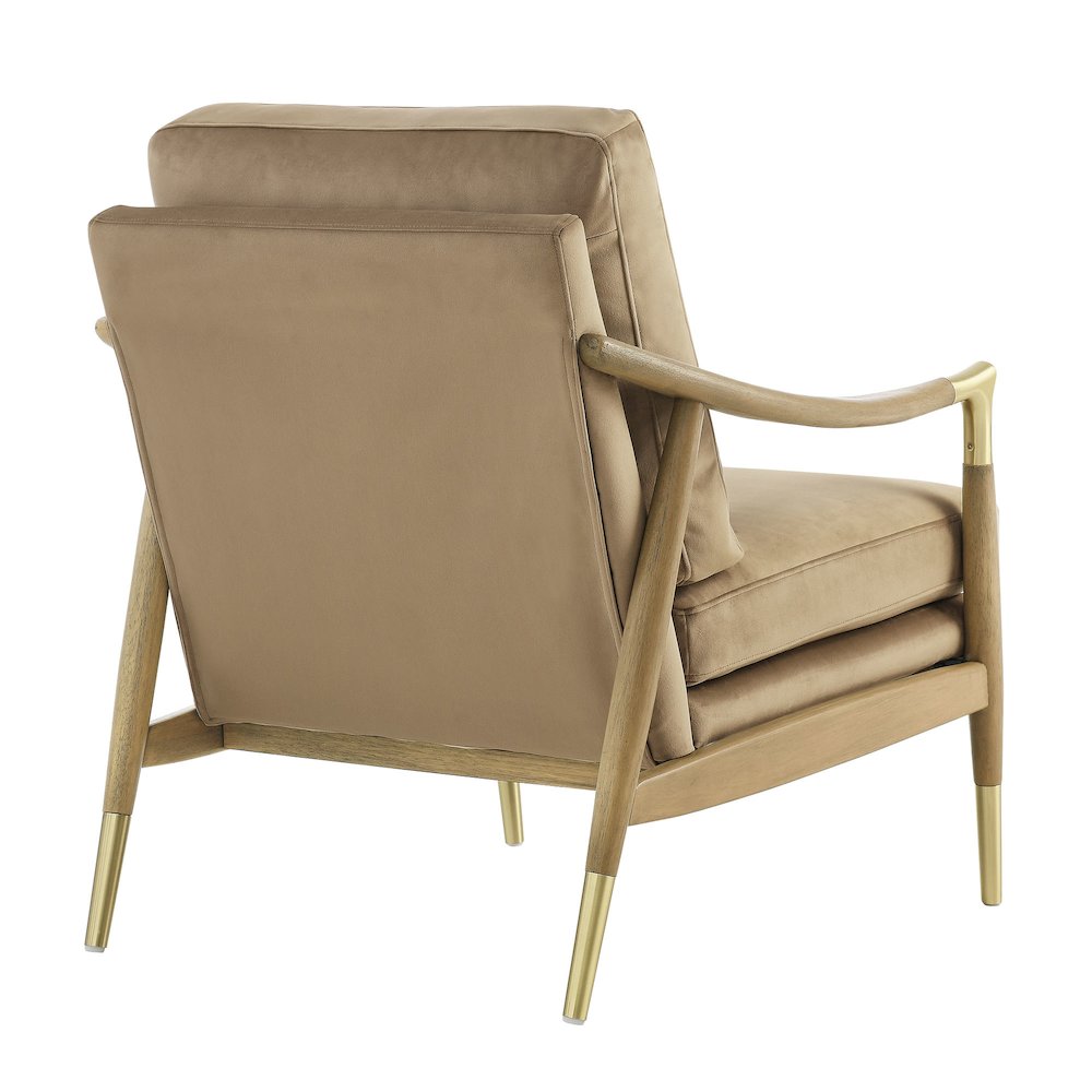 Langford Performance Velvet Accent Armchair. Picture 5