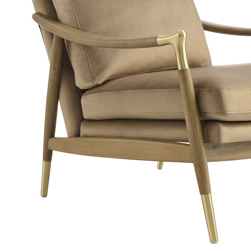 Langford Performance Velvet Accent Armchair. Picture 7
