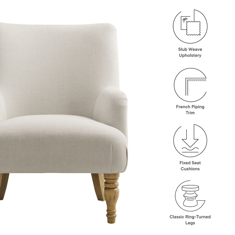 Ellington Fabric Upholstered Accent Armchair. Picture 2