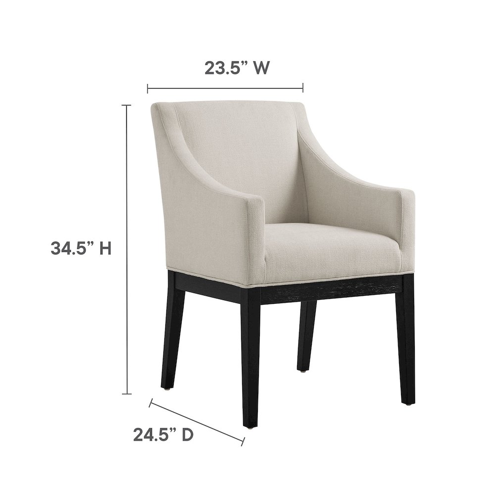 Alton Fabric Upholstered Dining Armchair. Picture 3