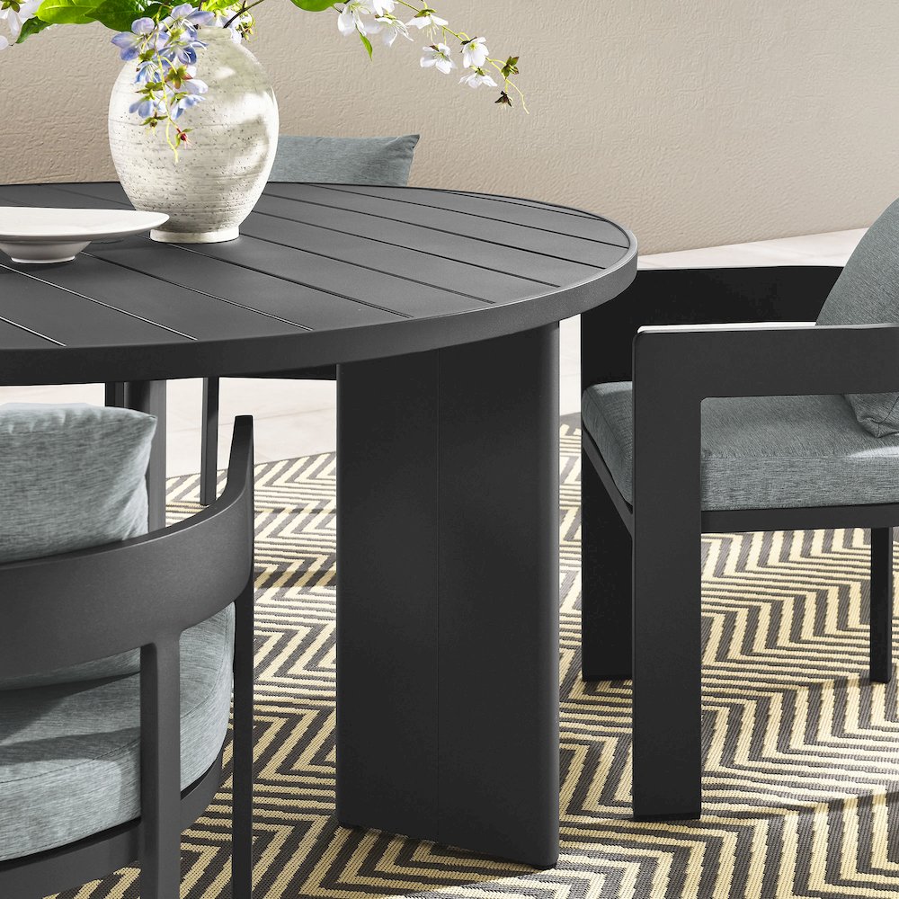 Tahoe 5-Piece Outdoor Patio Aluminum Dining Set. Picture 12