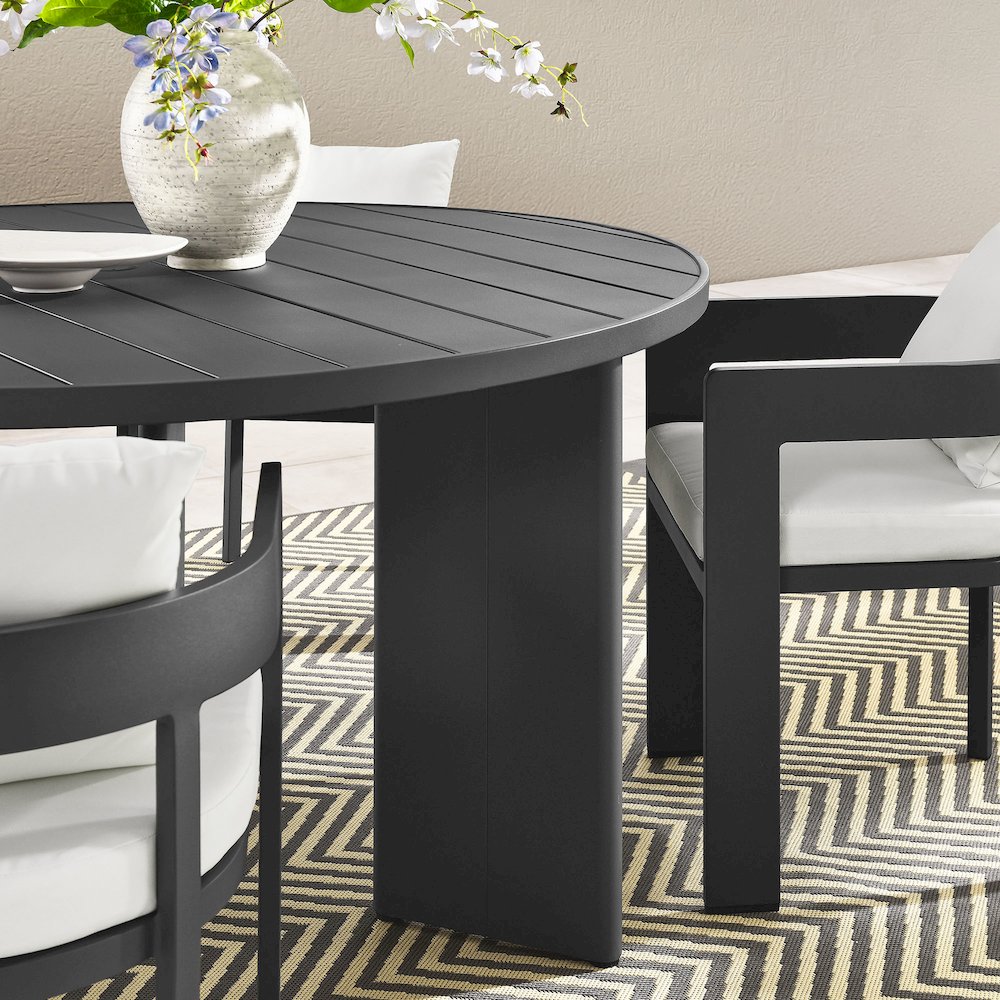Tahoe 5-Piece Outdoor Patio Aluminum Dining Set. Picture 14