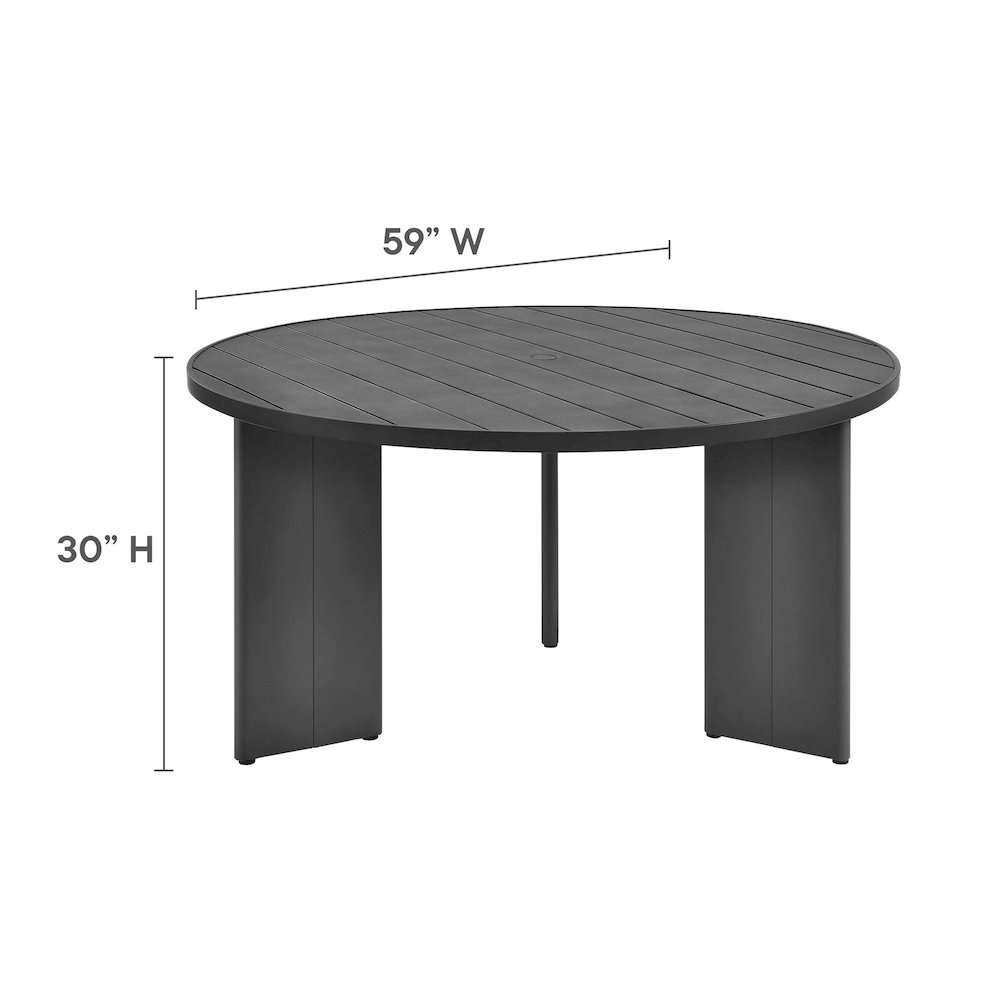 Tahoe 5-Piece Outdoor Patio Aluminum Dining Set. Picture 3
