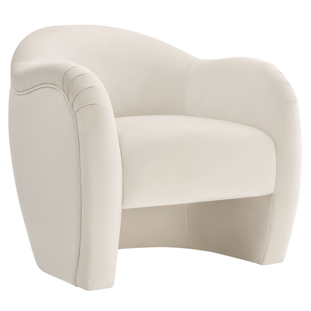 Compose Performance Velvet Accent Chair. Picture 1