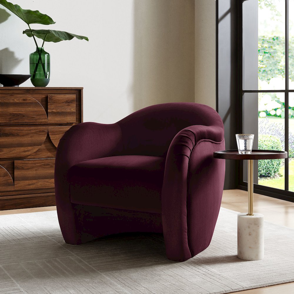 Compose Performance Velvet Accent Chair. Picture 8