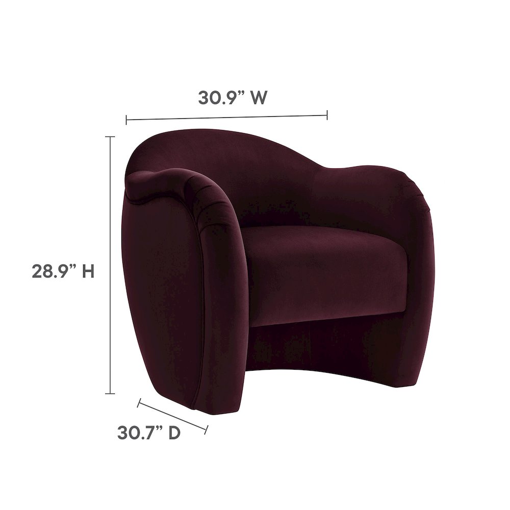 Compose Performance Velvet Accent Chair. Picture 2