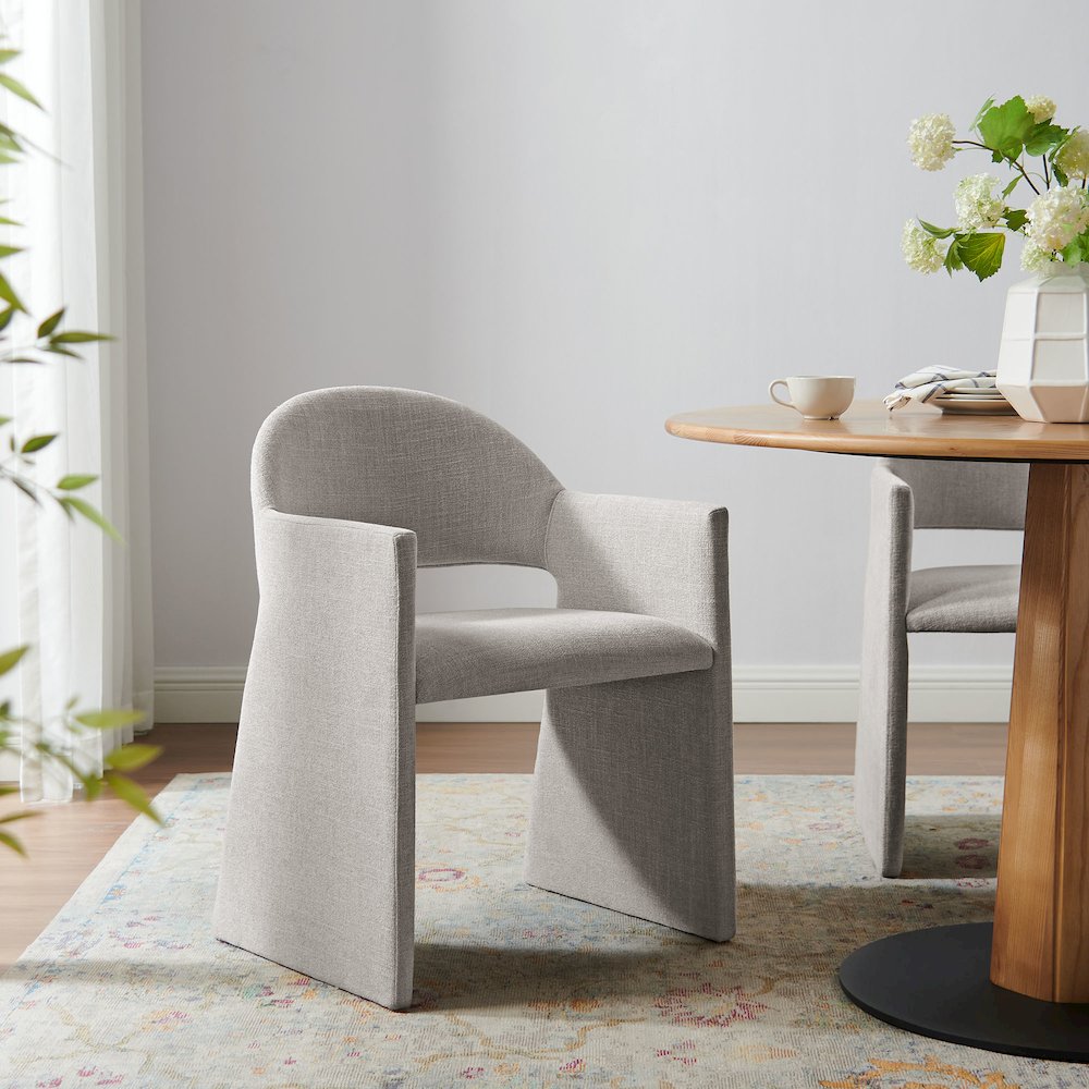 Talia Upholstered Fabric Dining Armchair. Picture 8