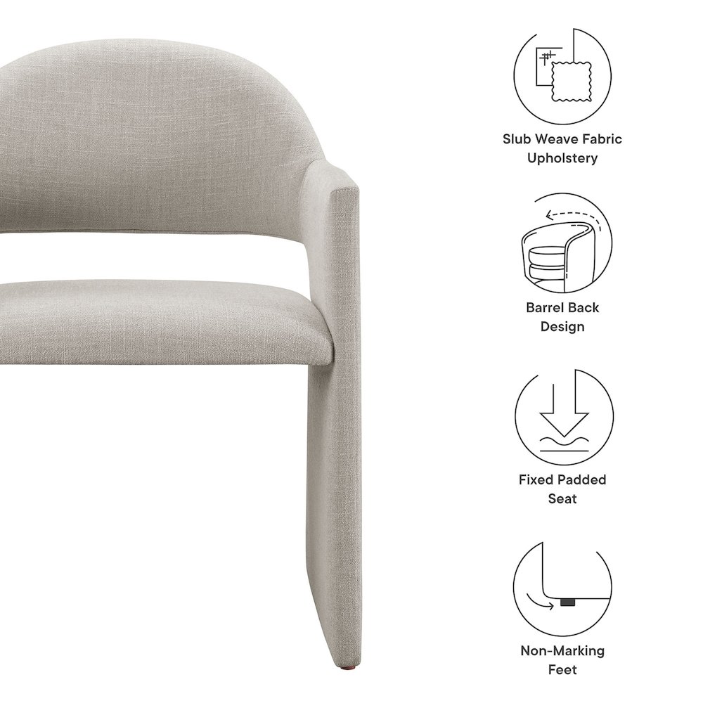 Talia Upholstered Fabric Dining Armchair. Picture 3