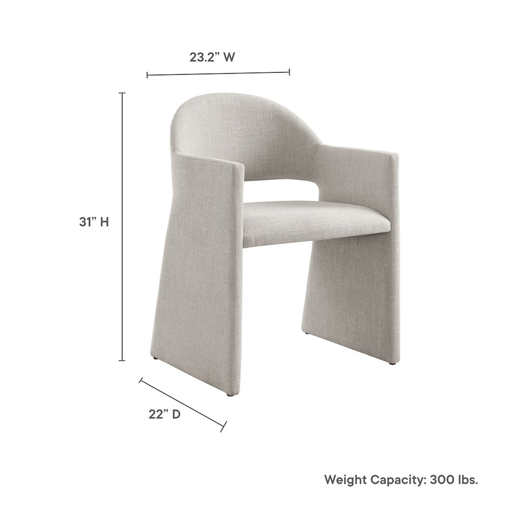 Talia Upholstered Fabric Dining Armchair. Picture 2