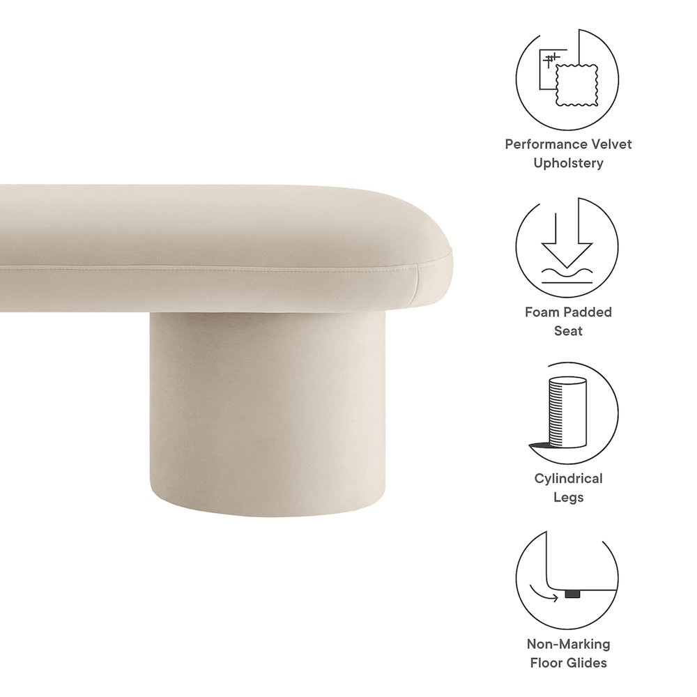 Orla Performance Velvet Bench. Picture 2