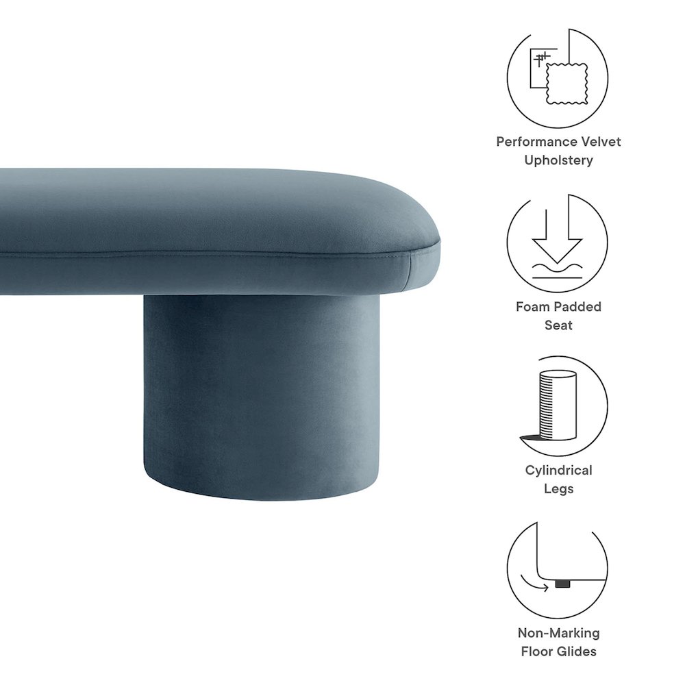 Orla Performance Velvet Bench. Picture 2