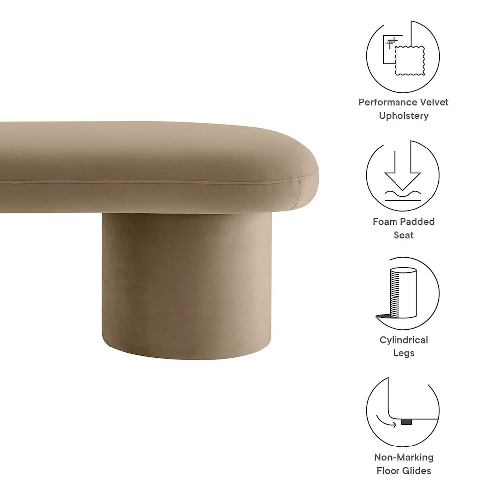 Orla Performance Velvet Bench. Picture 2