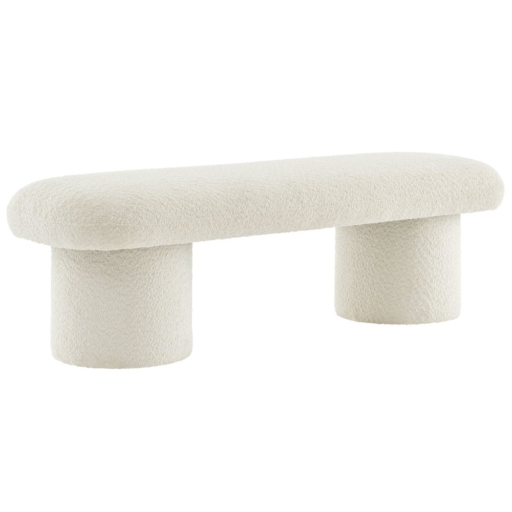 Orla Chenille Upholstered Bench. Picture 1