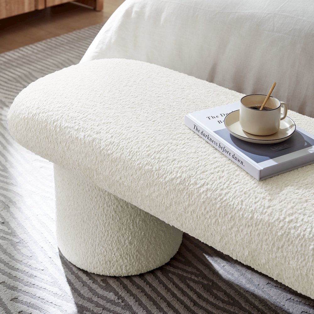 Orla Chenille Upholstered Bench. Picture 10