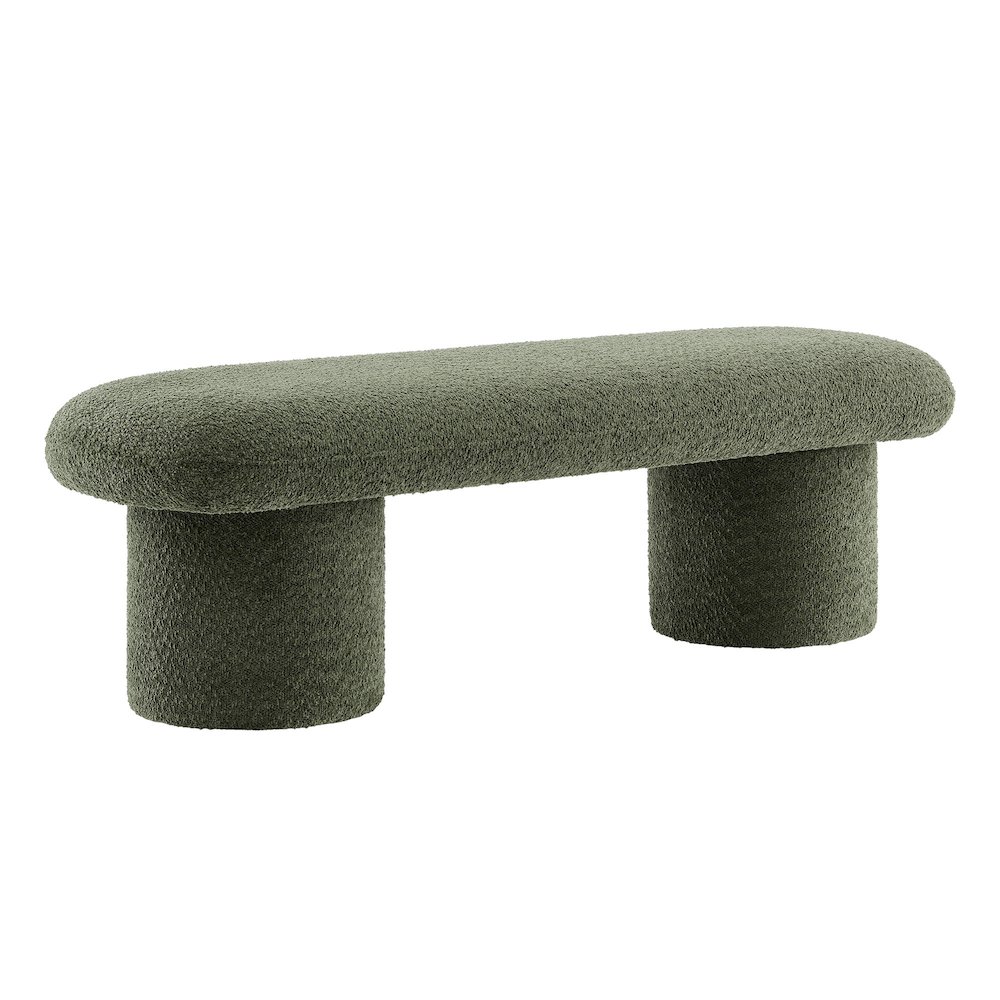Orla Chenille Upholstered Bench. Picture 1