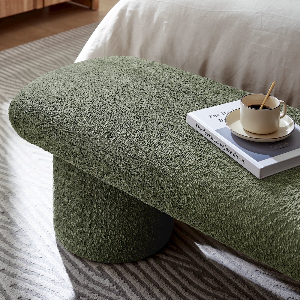 Orla Chenille Upholstered Bench. Picture 10