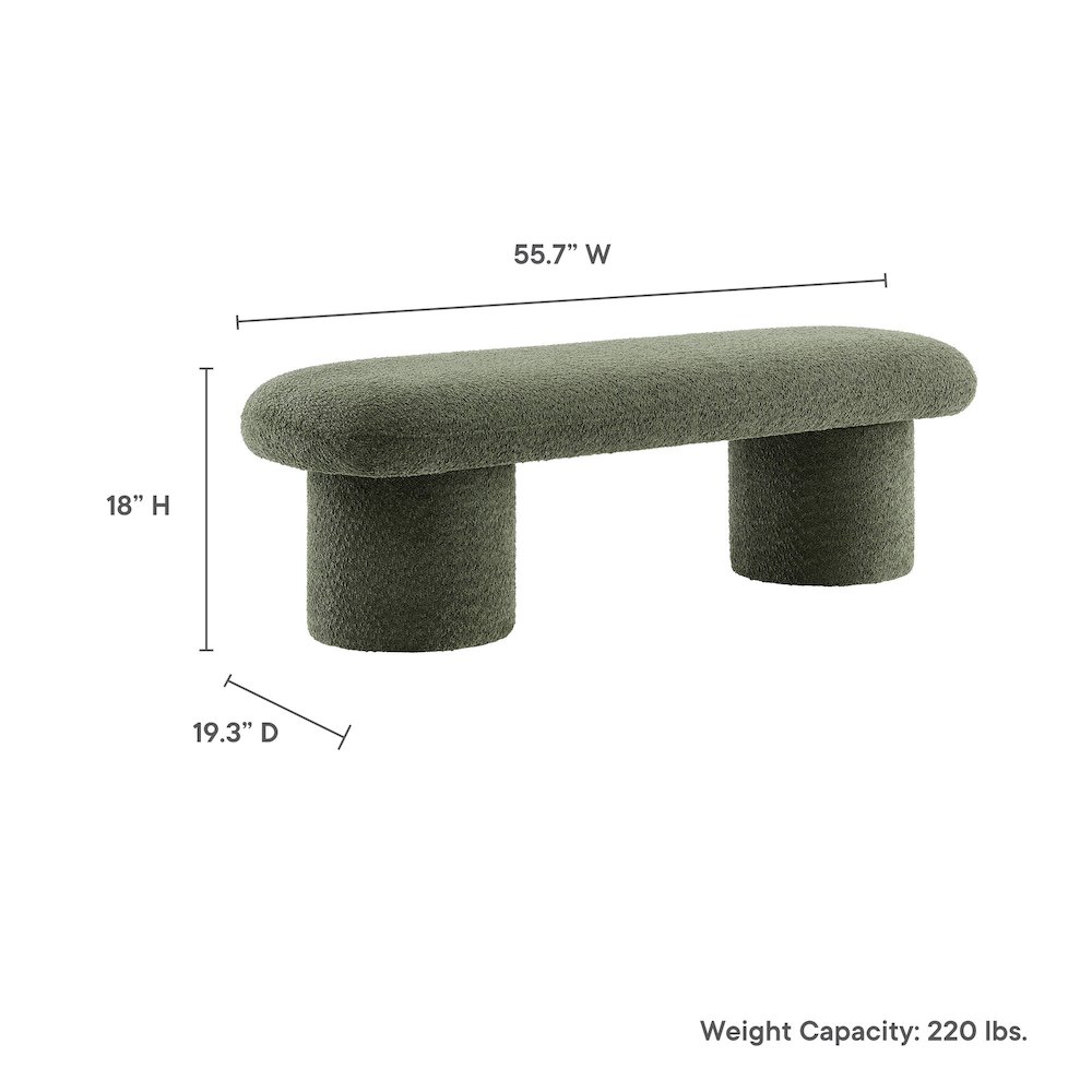 Orla Chenille Upholstered Bench. Picture 3