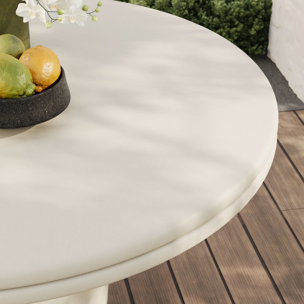 Brion 48" Indoor - Outdoor Patio Concrete Round Dining Table. Picture 7