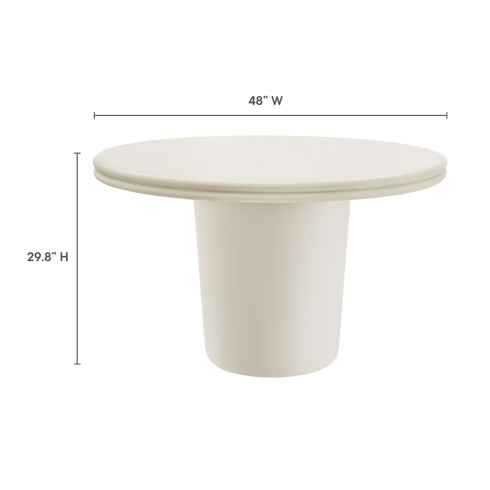 Brion 48" Indoor - Outdoor Patio Concrete Round Dining Table. Picture 2