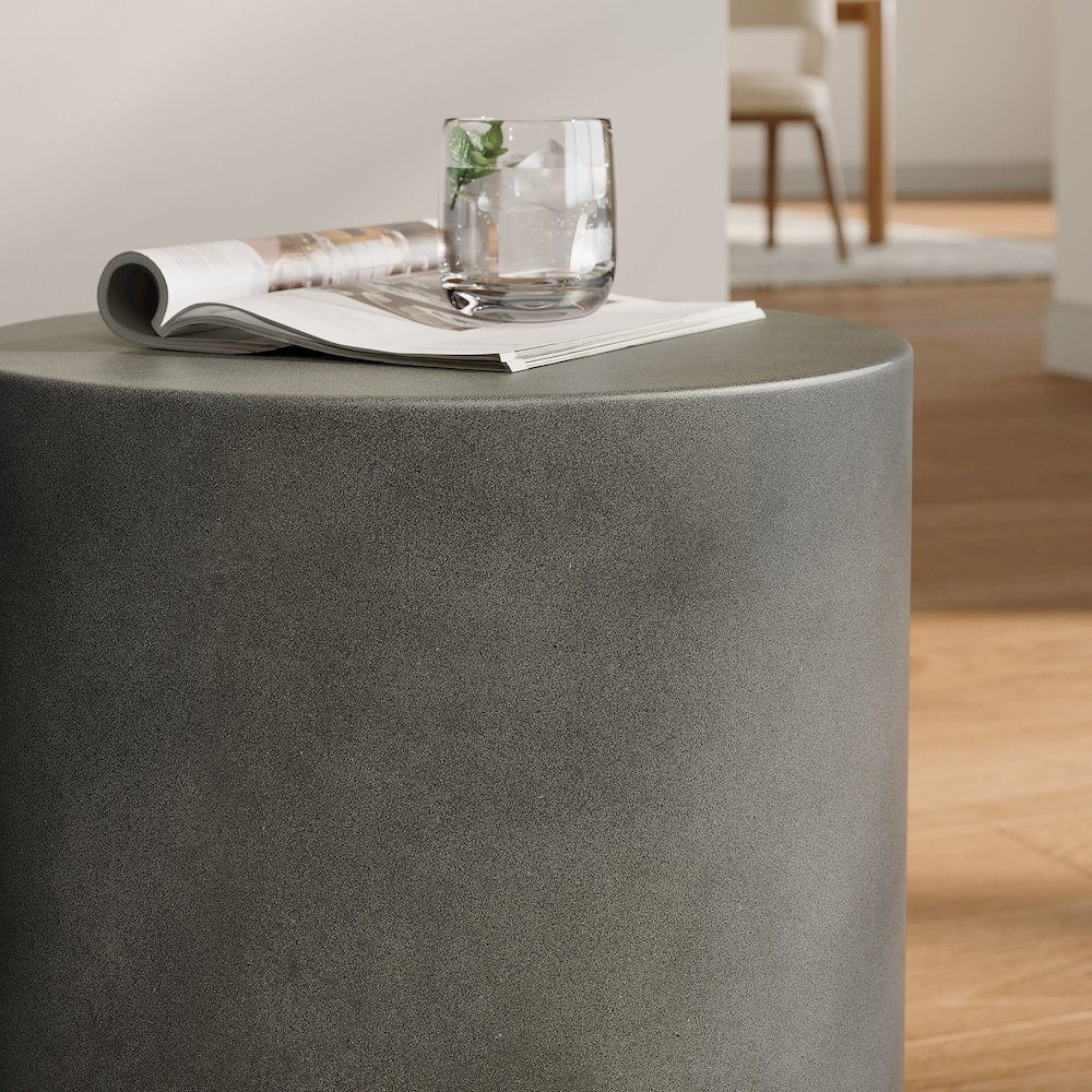 Brion Indoor - Outdoor Patio Concrete Stool. Picture 9