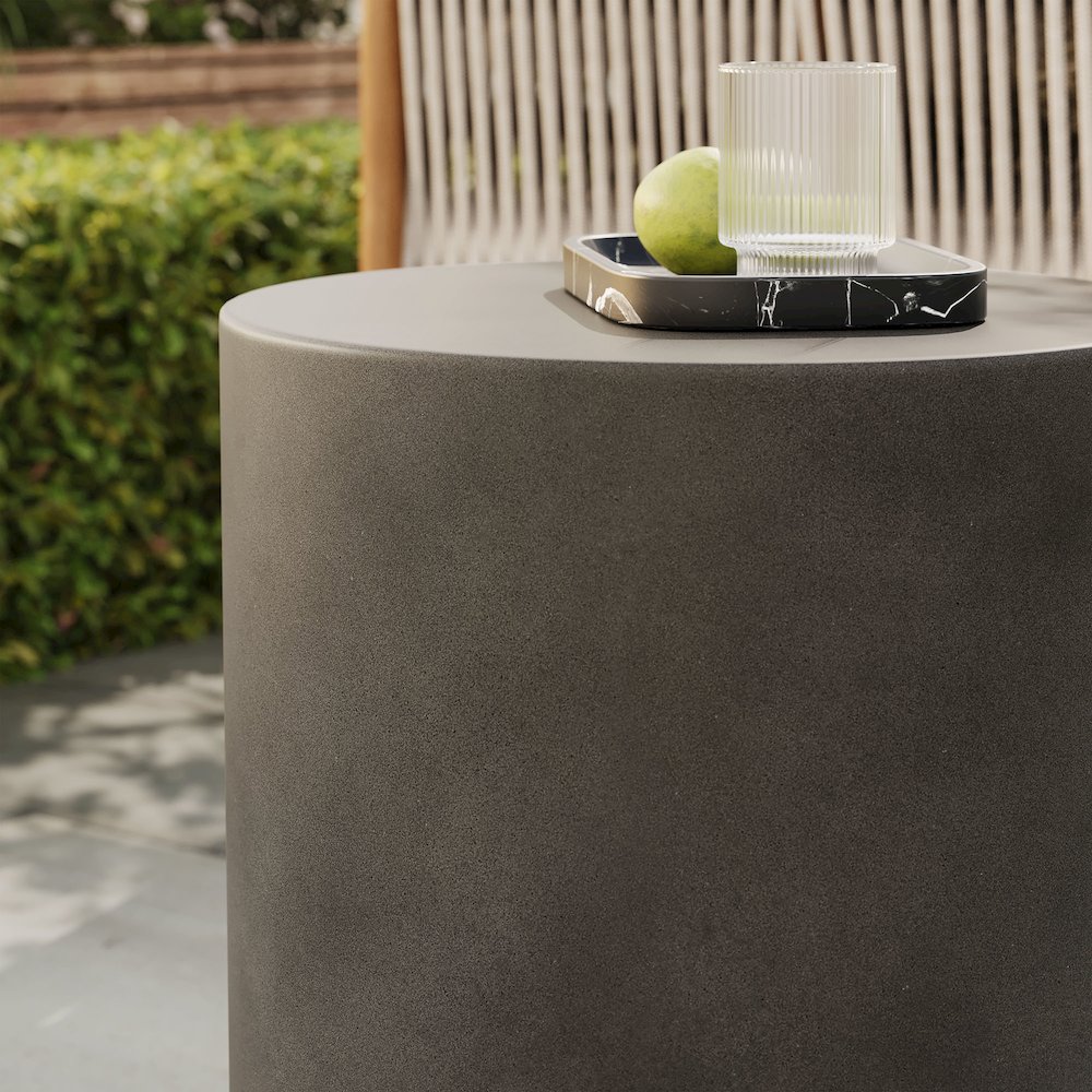 Brion Indoor - Outdoor Patio Concrete Stool. Picture 7