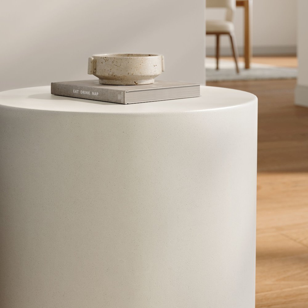 Brion Indoor - Outdoor Patio Concrete Stool. Picture 9