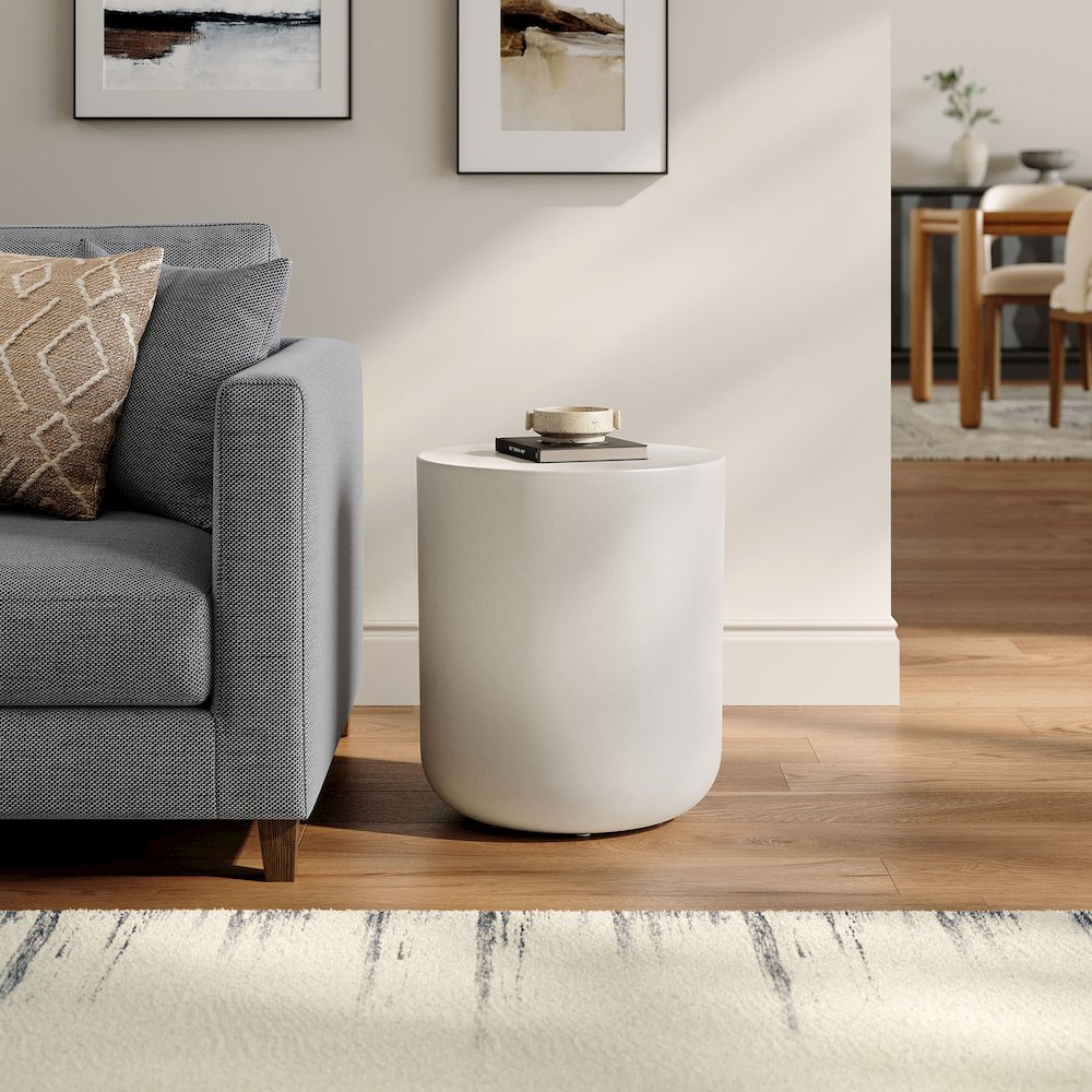 Brion Indoor - Outdoor Patio Concrete Stool. Picture 8