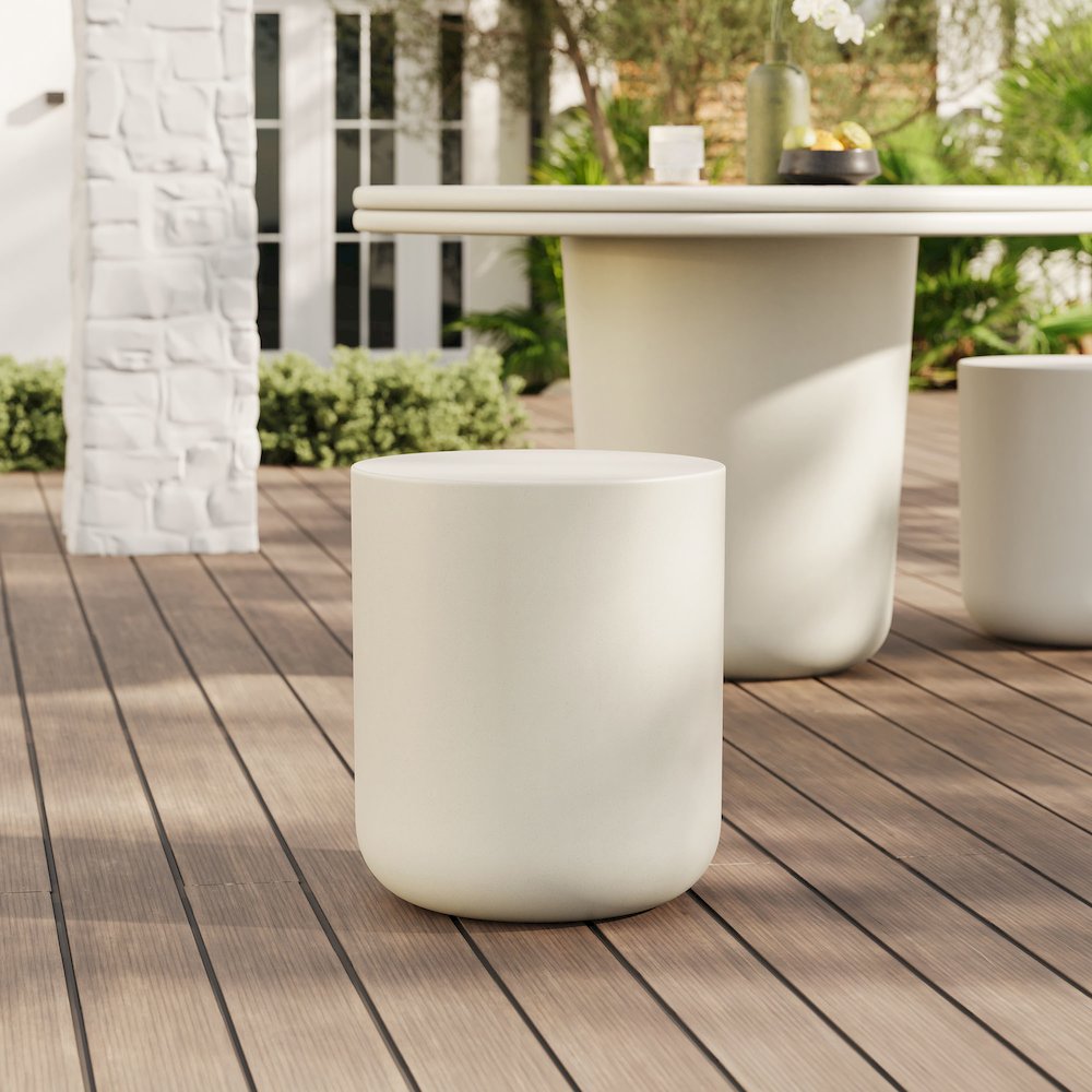Brion Indoor - Outdoor Patio Concrete Stool. Picture 10