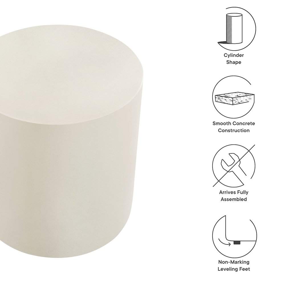 Brion Indoor - Outdoor Patio Concrete Stool. Picture 3