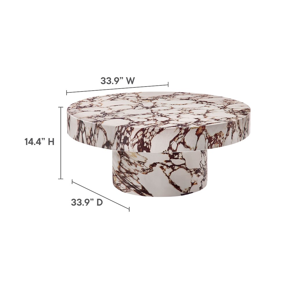 Alora Indoor - Outdoor Patio Concrete Round Coffee Table. Picture 2