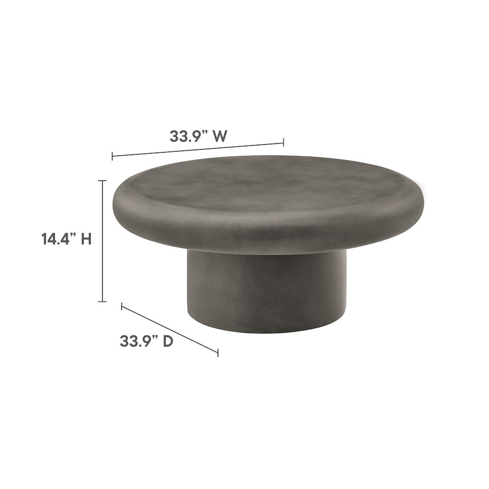Argos Indoor - Outdoor Patio Concrete Round Coffee Table. Picture 2