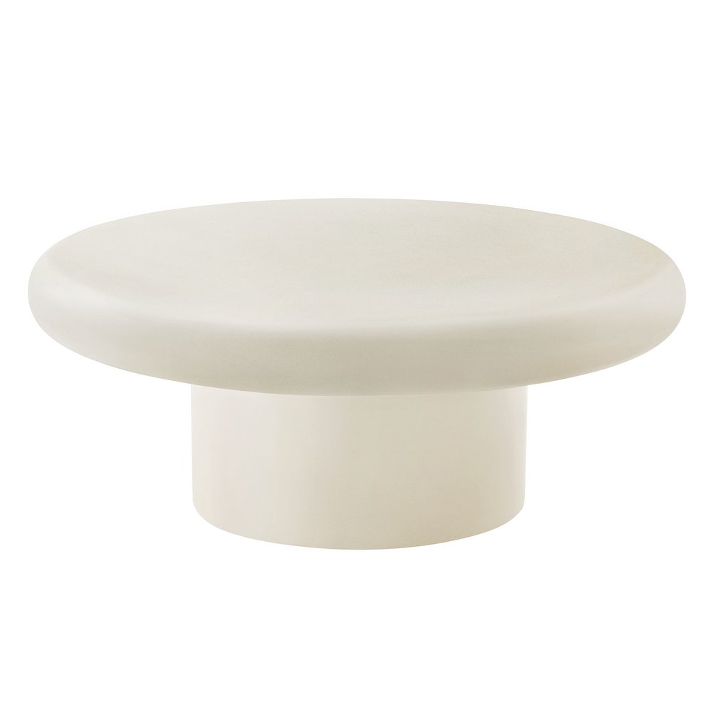 Argos Indoor - Outdoor Patio Concrete Round Coffee Table. Picture 1