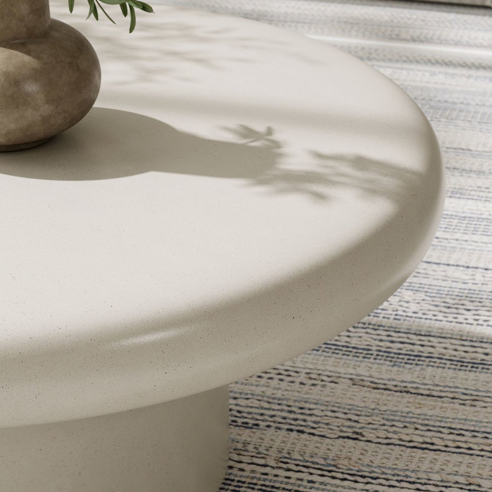 Argos Indoor - Outdoor Patio Concrete Round Coffee Table. Picture 8
