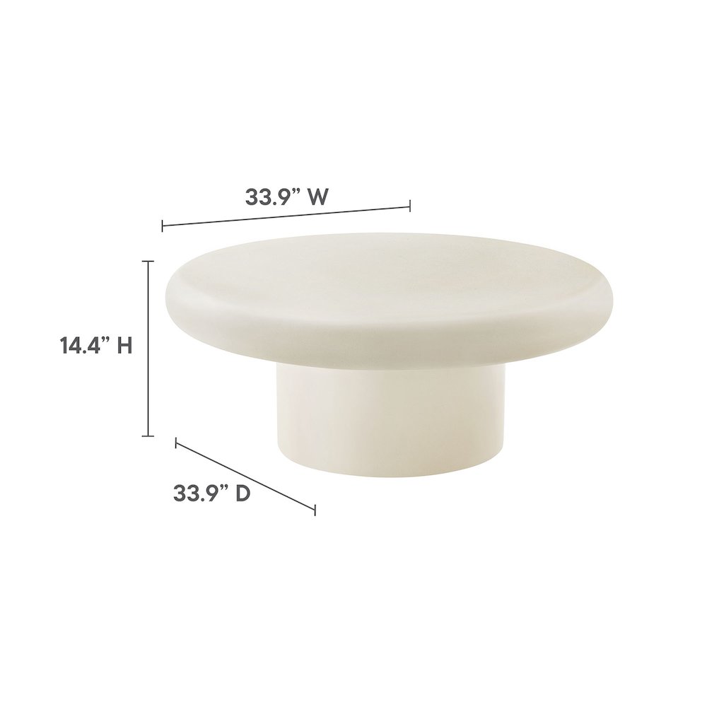 Argos Indoor - Outdoor Patio Concrete Round Coffee Table. Picture 2