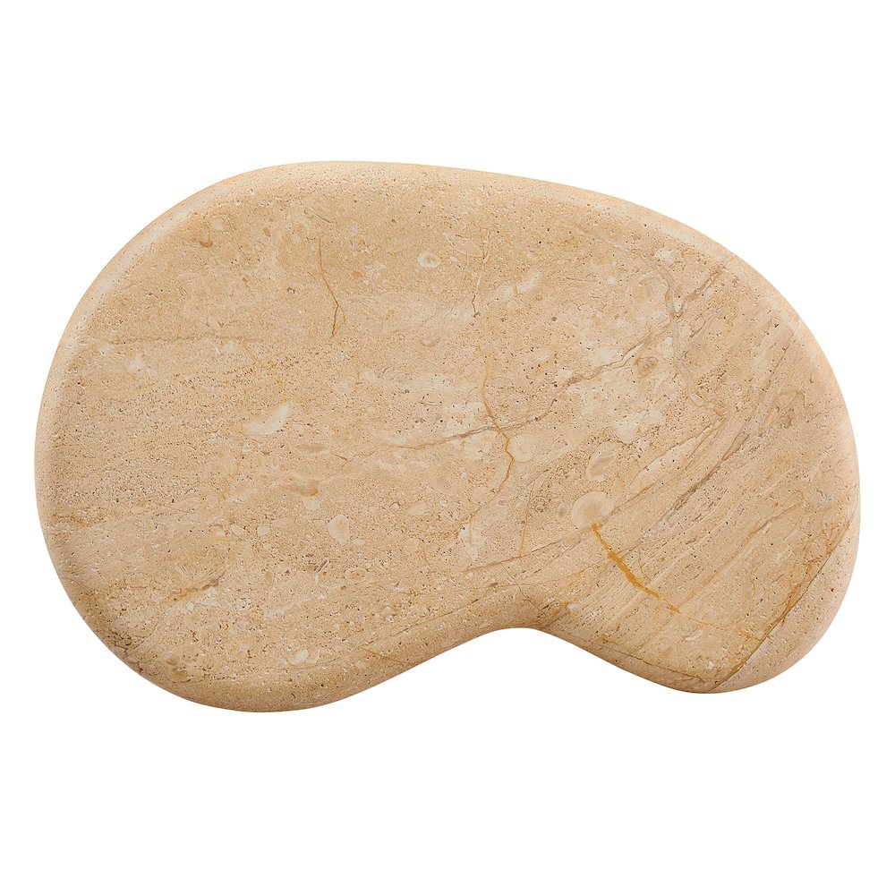 Elowen Indoor - Outdoor Patio Textured Faux Travertine Side Table. Picture 8