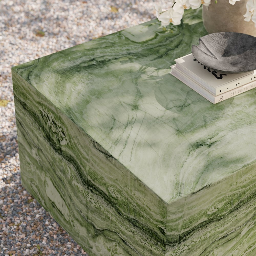 Jordana Square Plinth Indoor - Outdoor Patio Concrete Coffee Table. Picture 9