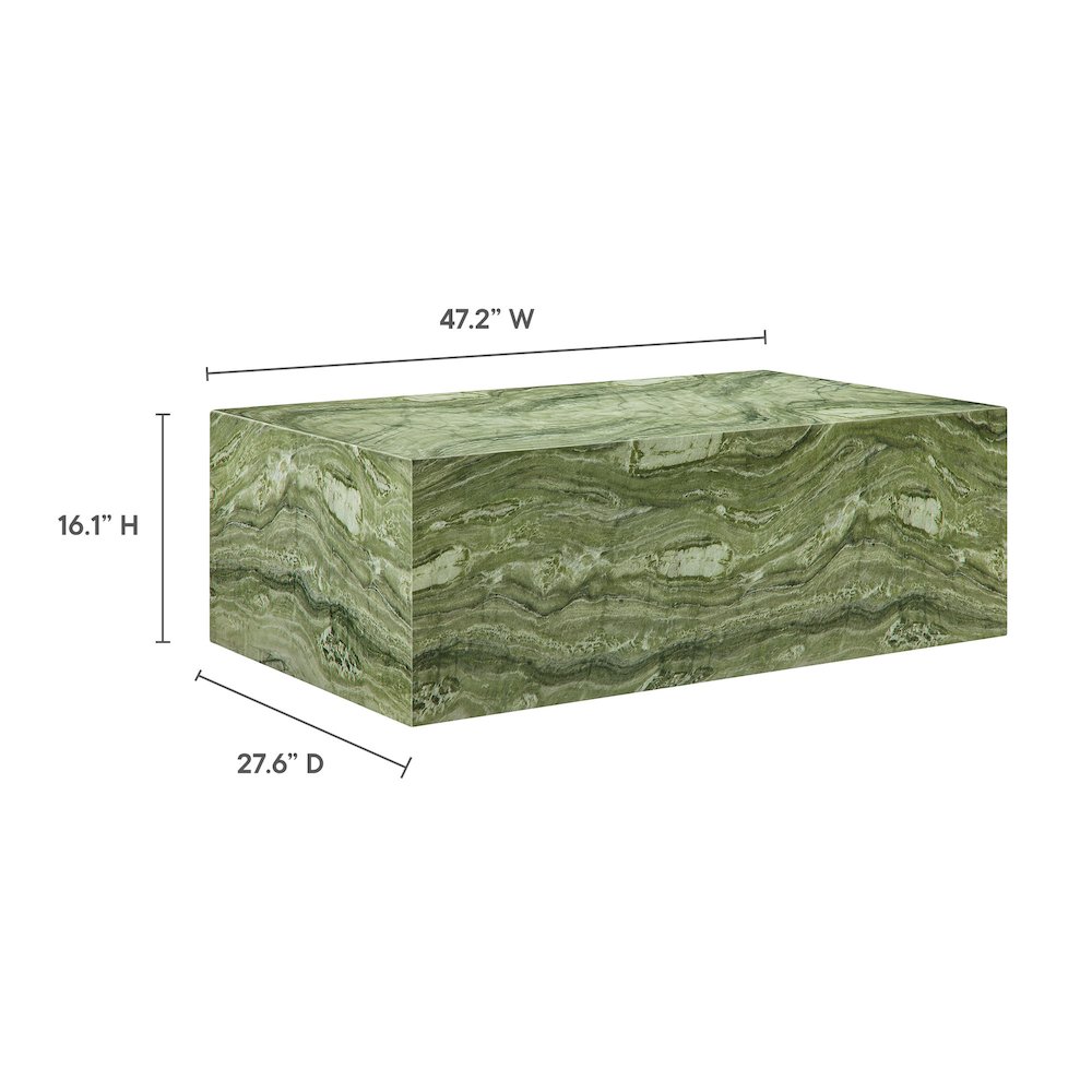 Jordana Square Plinth Indoor - Outdoor Patio Concrete Coffee Table. Picture 2