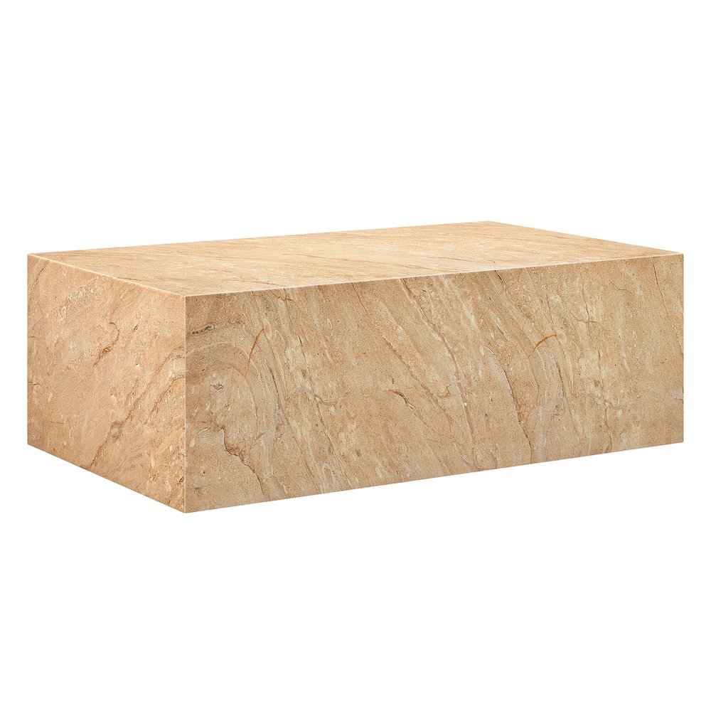 Jordana Square Plinth Indoor - Outdoor Patio Concrete Coffee Table. Picture 1
