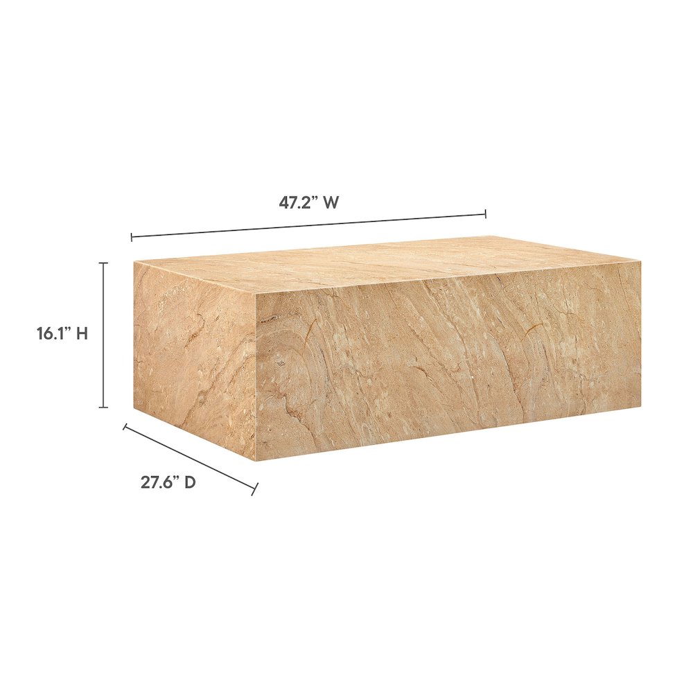 Jordana Square Plinth Indoor - Outdoor Patio Concrete Coffee Table. Picture 2