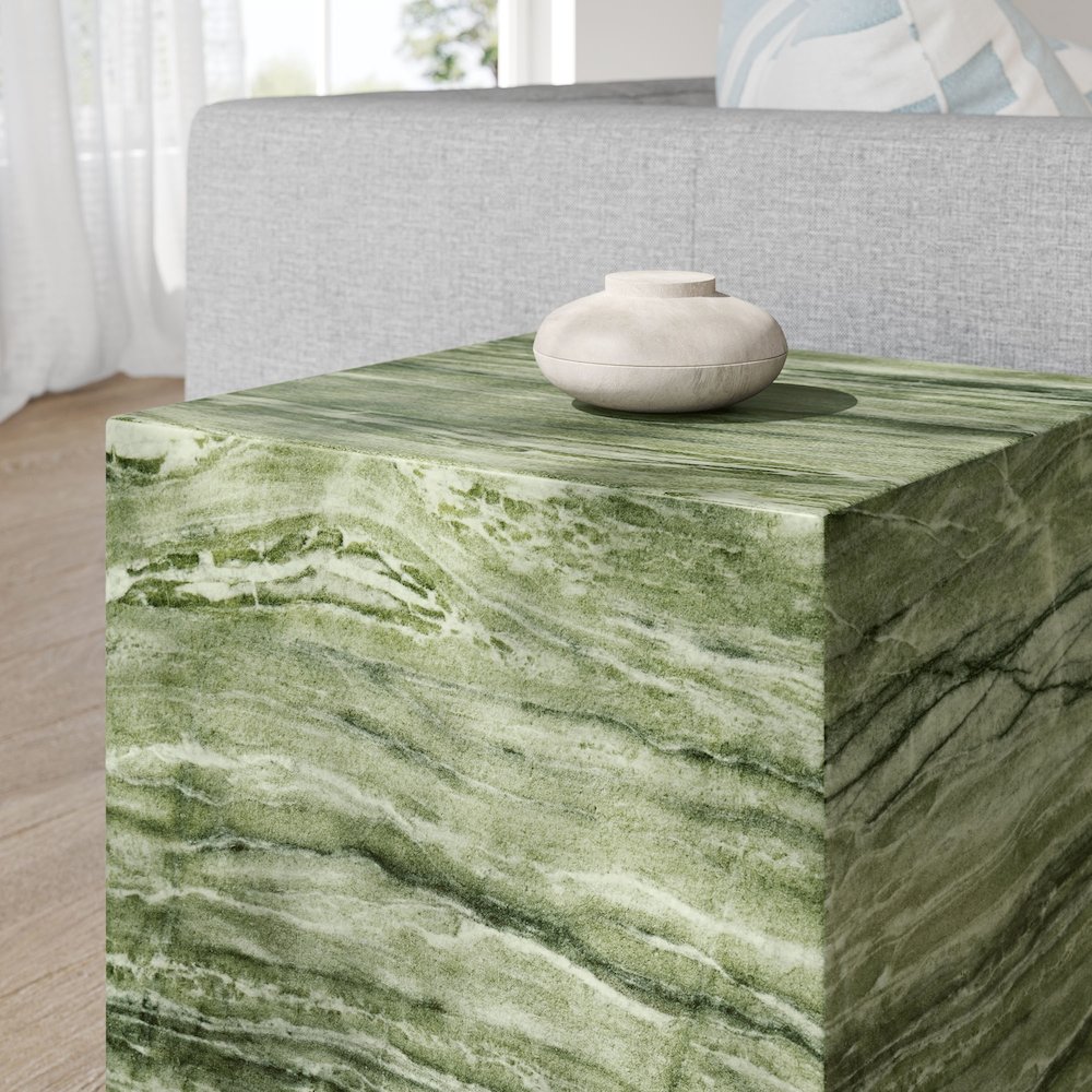 Jordana Square Plinth Indoor - Outdoor Patio Concrete Side Table. Picture 10