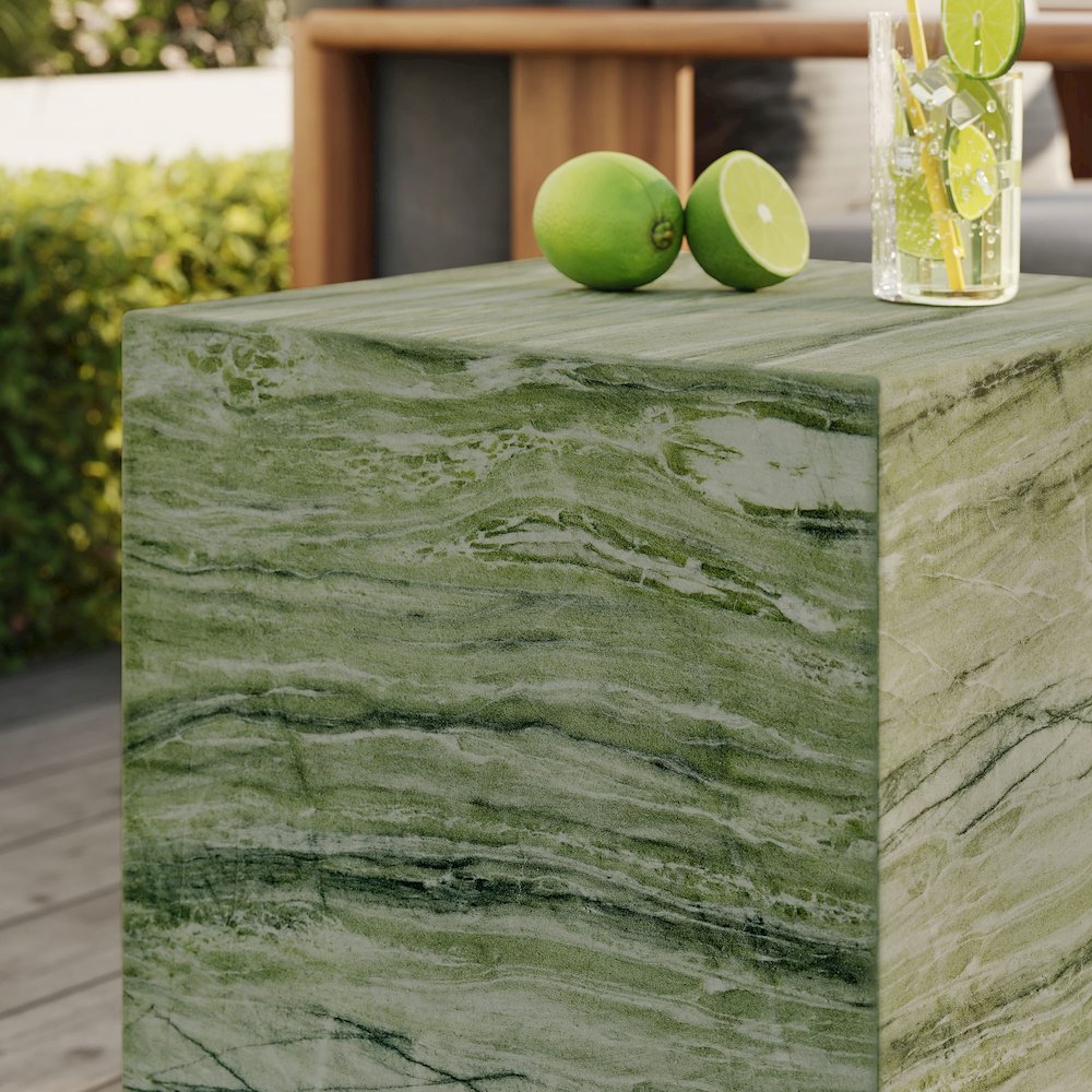 Jordana Square Plinth Indoor - Outdoor Patio Concrete Side Table. Picture 9