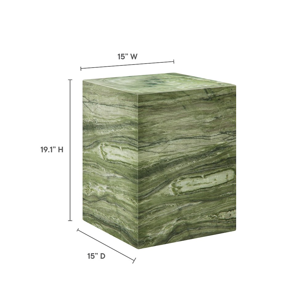 Jordana Square Plinth Indoor - Outdoor Patio Concrete Side Table. Picture 3