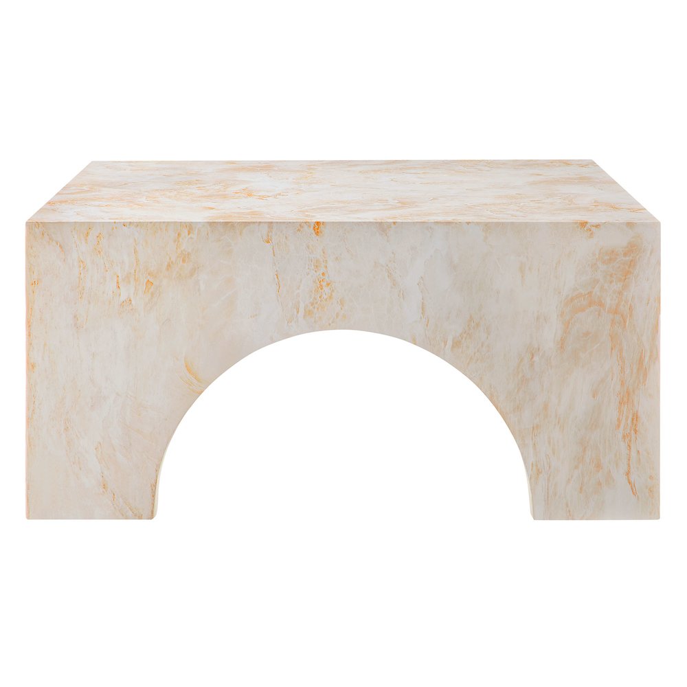 Valen Indoor - Outdoor Patio Arched Concrete Coffee Table. Picture 5