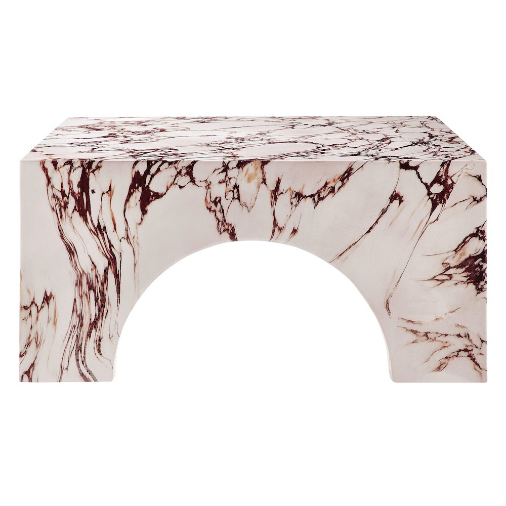 Valen Indoor - Outdoor Patio Arched Concrete Coffee Table. Picture 5