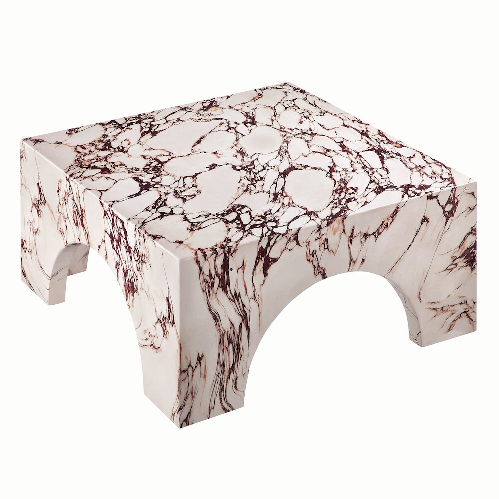 Valen Indoor - Outdoor Patio Arched Concrete Coffee Table. Picture 6
