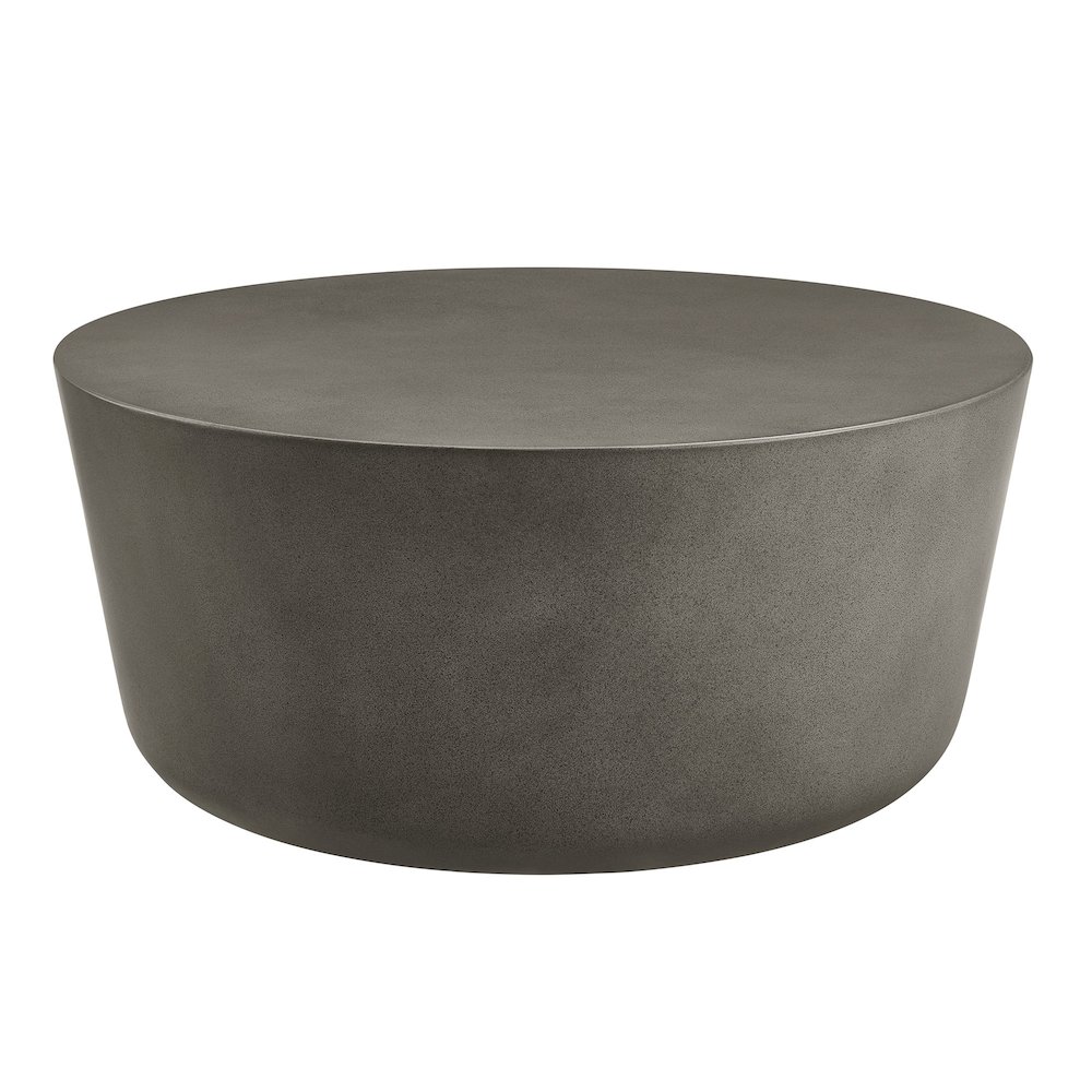 Brion Round Indoor - Outdoor Patio Concrete Coffee Table. Picture 1